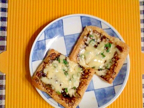 油揚げの海苔チーズ焼き♪